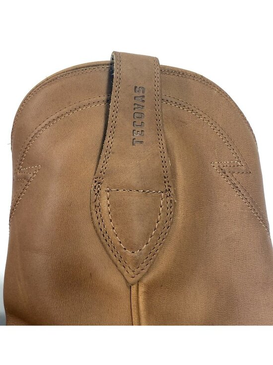 Tecovas Mens Boots The Knox Wedge Brown Cowhide Ropers Size 9.5 EE Work Ranch